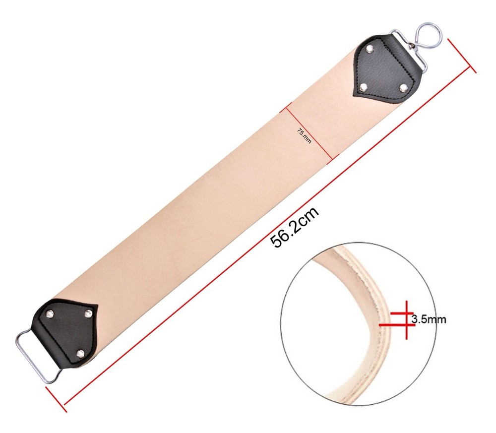MEN'S BARBER STRAIGHT RAZOR LEATHER HONING SHARPENING STROP/STRAP & BALM PASTE