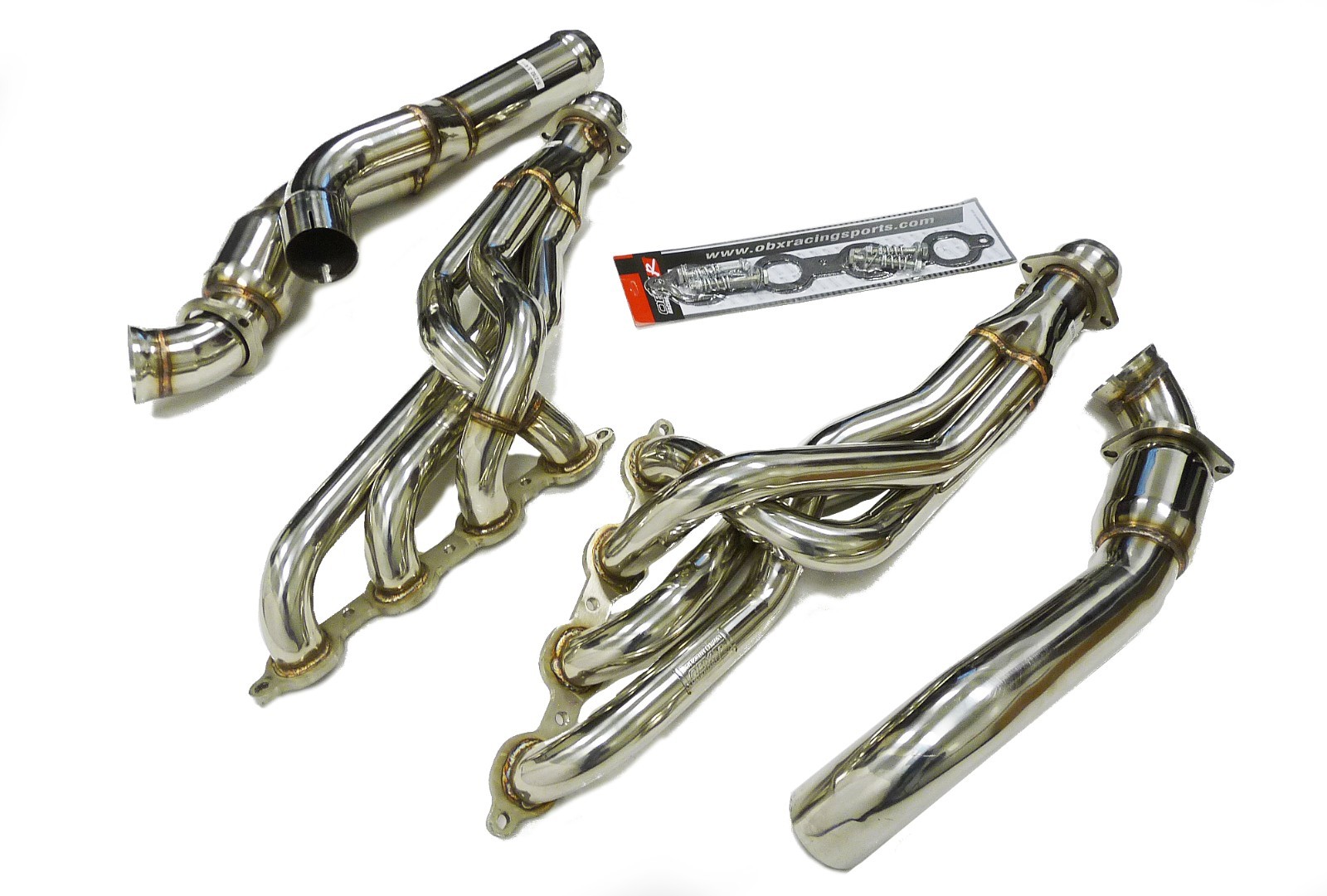 OBX Stainless Long Tube Manifold 2014-16 Chevy Silverado GMC Sierra 6.2L Catted