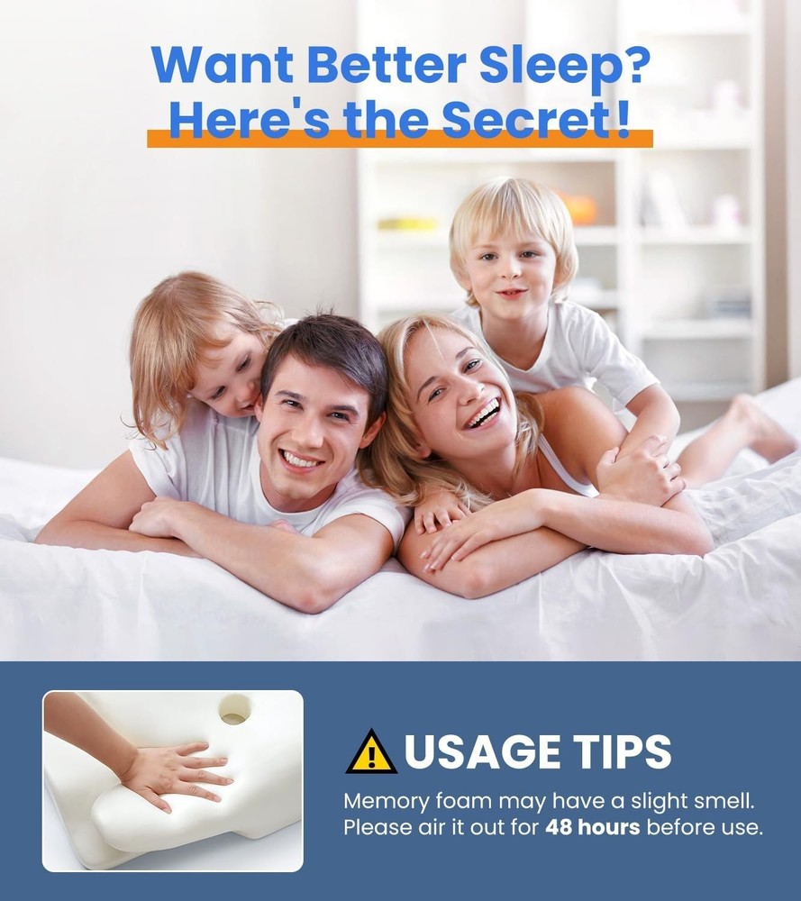 Luxury Cooling Pillow for Neck Support - Ergonomic Design & Adjustable Height