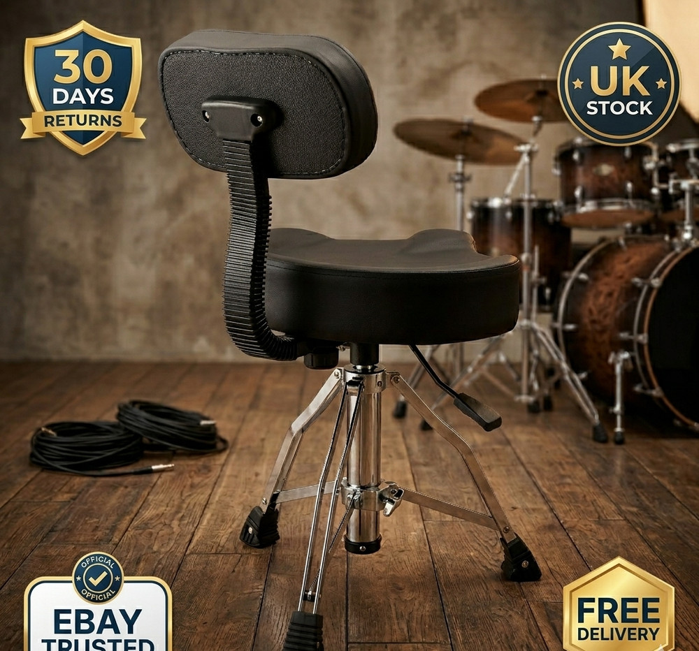 Professional Drum Throne Hydraulic Adjustable Stool with Backrest