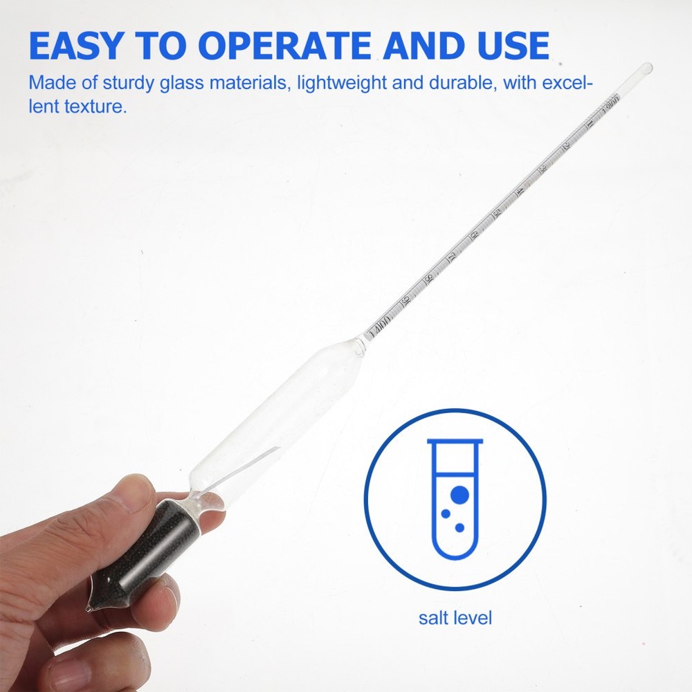 Hydroponic Water Tester Temperature Meter Triple Scale Hydrometer