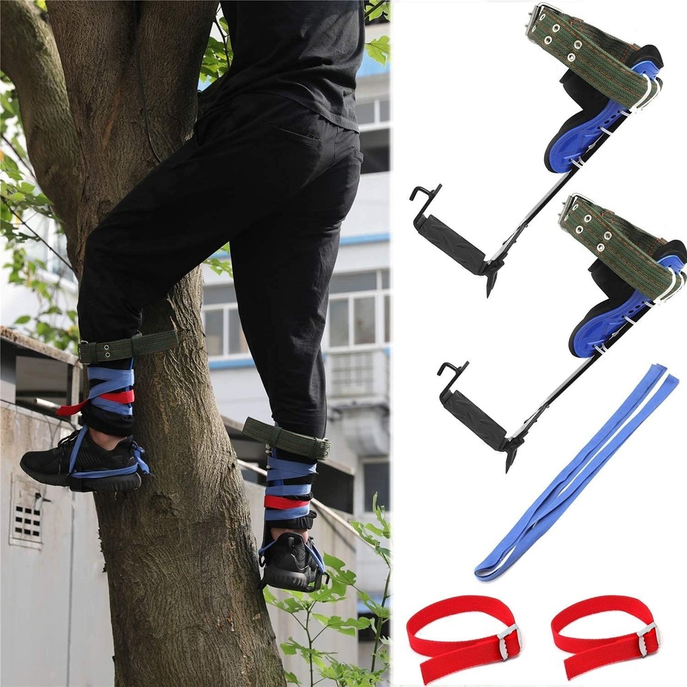 Portable Tree Climbing Spike Set with Harness for Beginners - Lightweight Design