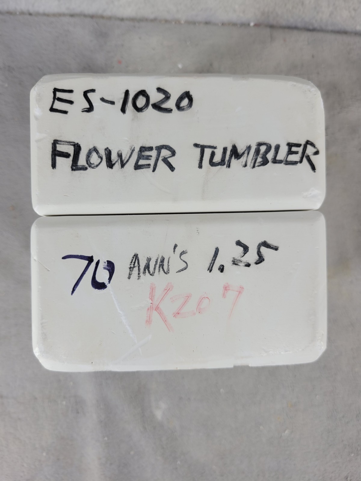 Vintage Ceramic Slip Casting Mold Of Flower Tumbler ES 1020