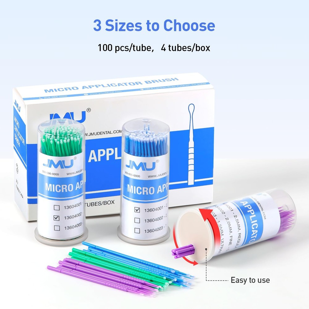 2000pcs Dental Micro Applicators Brushes Superfine, Disposable Microswabs