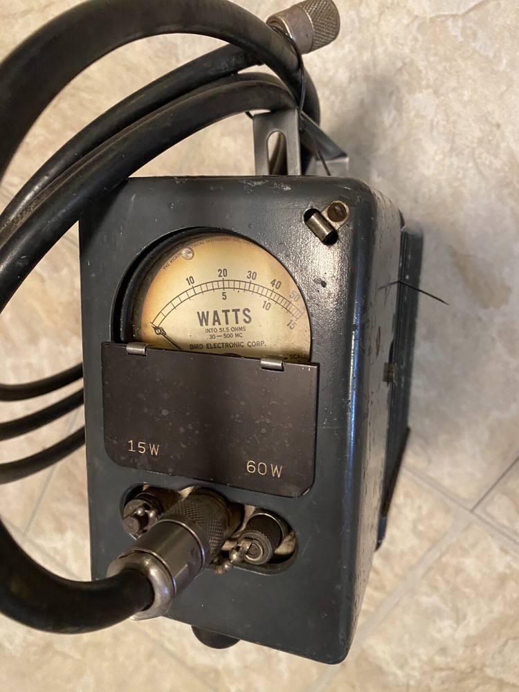 Vintage Termaline Bird Wattmeter Model 61 With Cable
