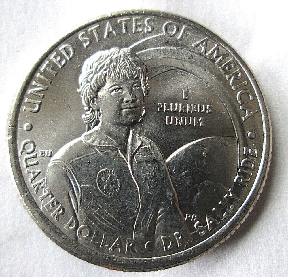 2022-P ATB "SALLY RIDE", REVERSE DIE CLASH ERROR, FULL MINT LUSTER, CIRCULATED