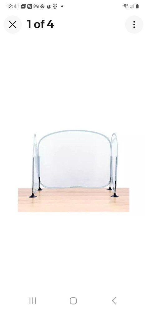 THREE  3 Desk Shields Plastic Divider Screen for Desk, Table or Counter
