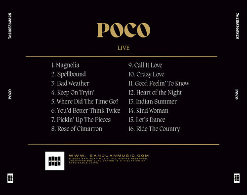 Poco - Poco - LIVE! [Used Very Good CD] Alliance MOD