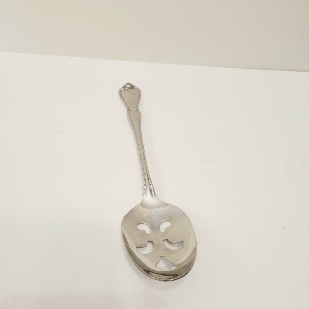 Oneida Stainless Whitter Pierced Salad Spoon