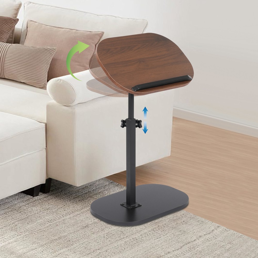 C-shaped Side Table Small Freestanding Coffee Table Height Adjustable Side Table