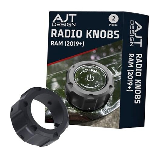 Radio Knobs Compatible with 2019–2025 RAM Trucks (12.0" Touchscreen Only) |