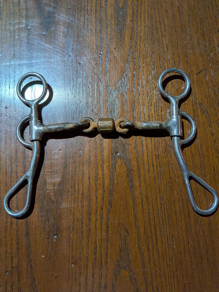 Reinsman Smooth Sweet Iron Dogbone Roller Argentine Snaffle Bit - 5"
