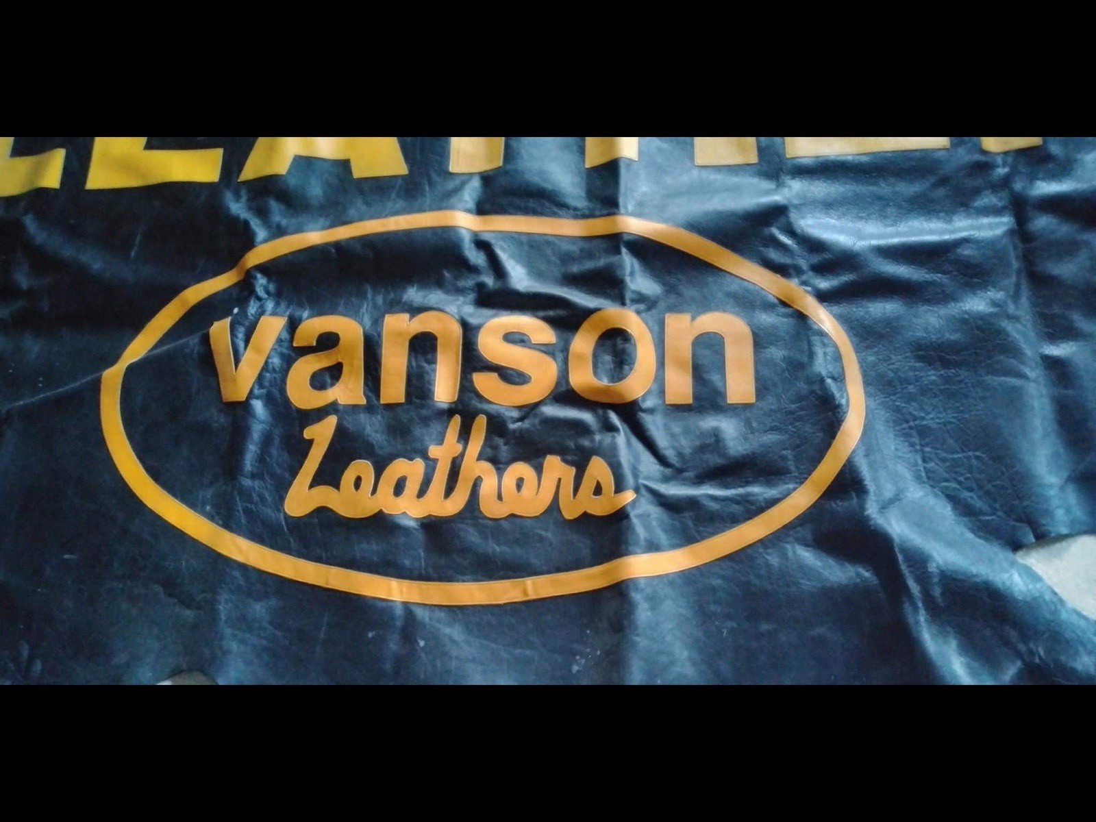RARE Original Vanson Leathers leather motorcycle dealership banner sign 8ft x 3+