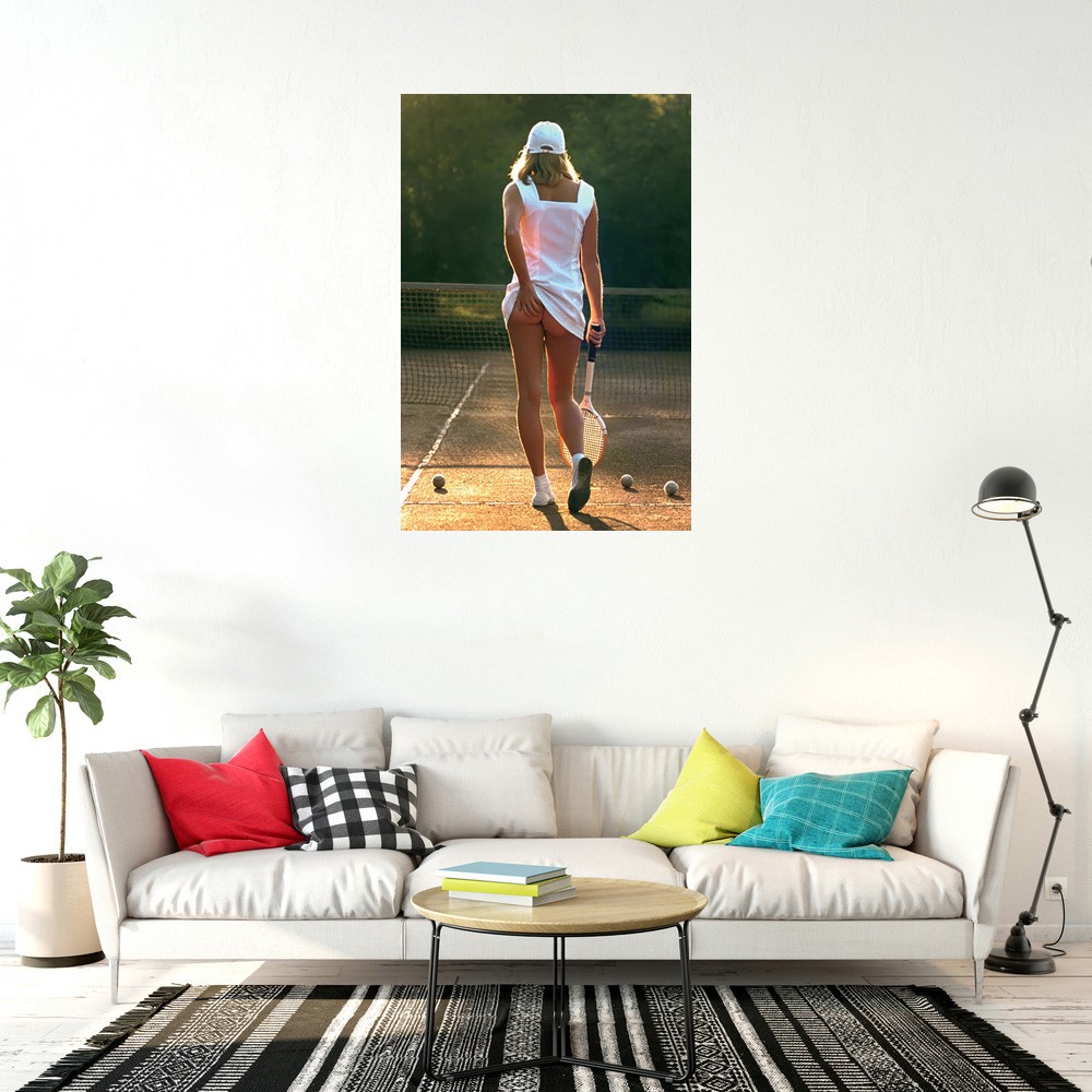 Tennis Girl - Poster (Tennis Girl Scratching Butt) (Size: 24" x 36")