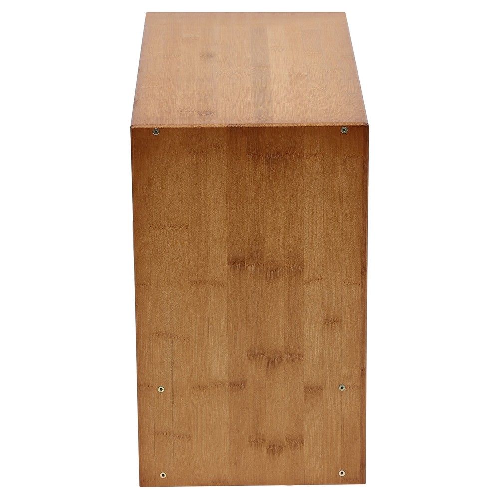 Small Bamboo Kitchen Pantry Sideboard with Sliding Doors and Ample Storage