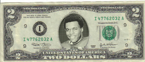 Bears Gale Sayers $2 Bill Mint Celebrity
