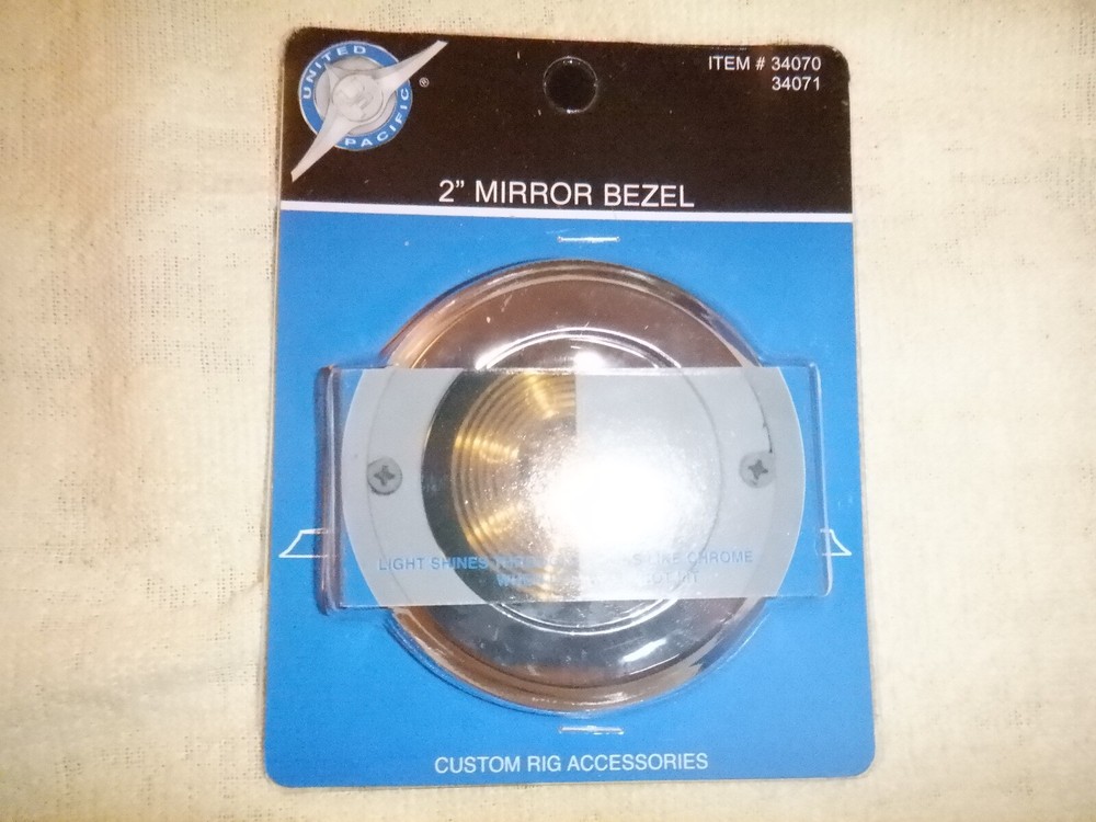 2" Chrome Plastic Mirror Light Bezel Without Visor
