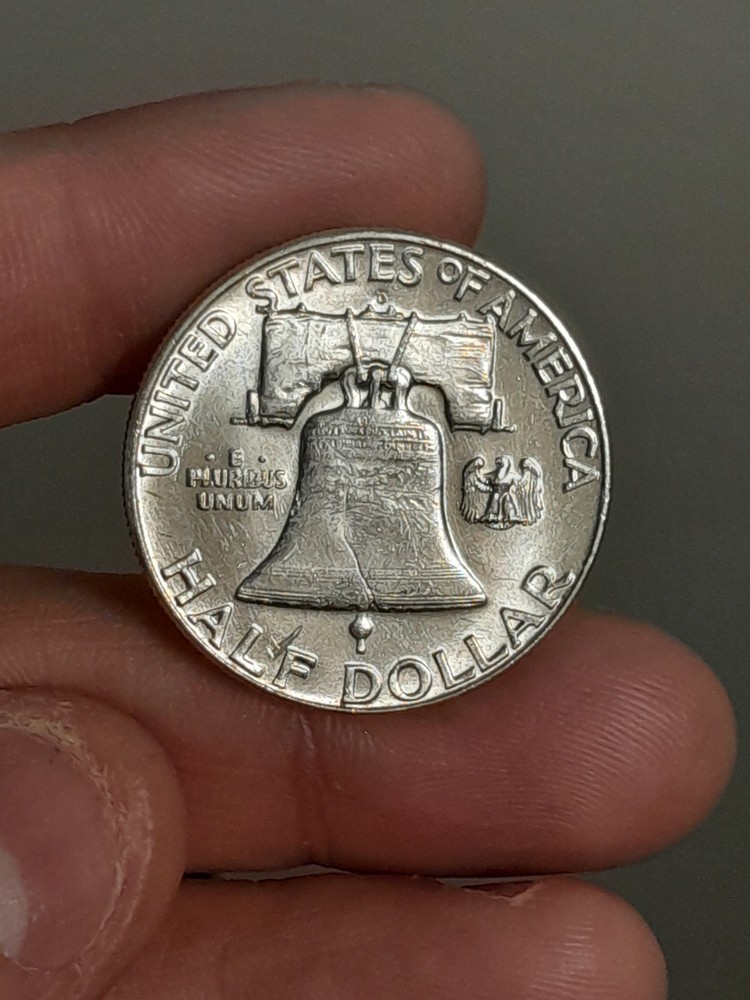 1963- D Franklin Half Dollar BU #6