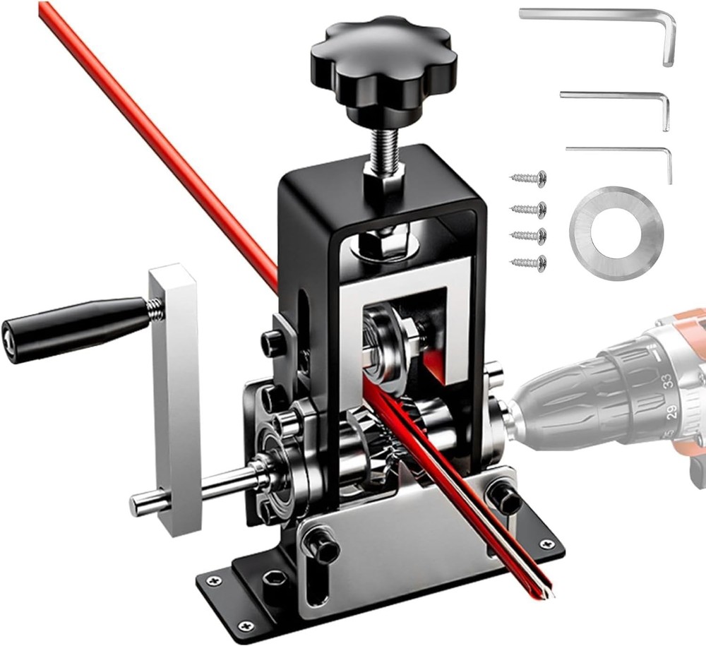 Manual and Drill-Powered Wire Stripper Tool for Efficient Copper Recycling