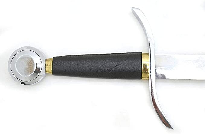 42" Fantasy Medieval Silver Knight Sword With Matching Scabbard