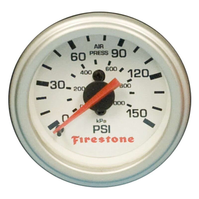 Firestone Replacement Single Pressure Gauge - White Face- 9181