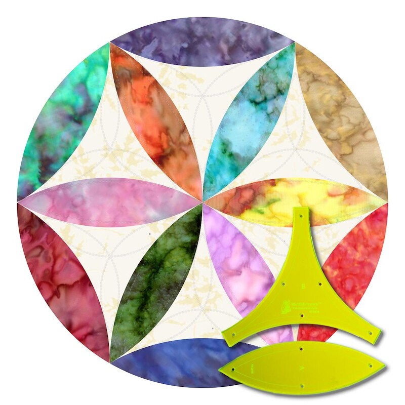 Matilda's Own Joseph's Coats 2 piece template set TRACKED 8.5" patchwork block