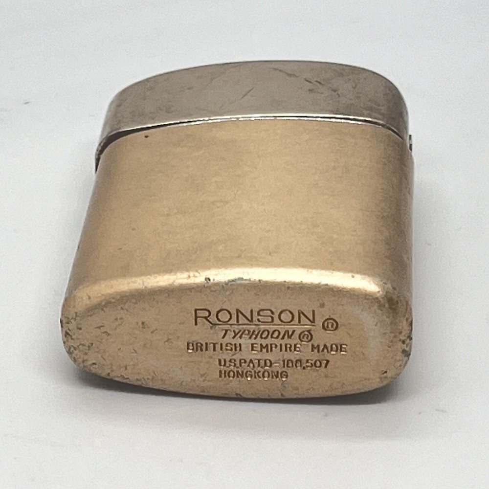 Vintage Ronson Typhoon Gold Tone Lighter Untested