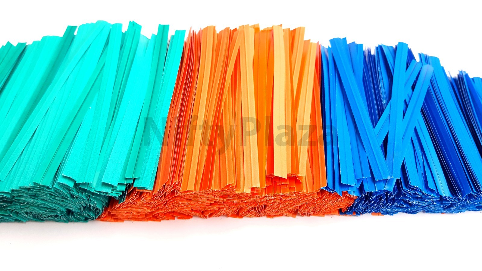 NiftyPlaza 5000 Twist Ties 4" Length Plastic Coated No Rip Paper Ties Cello