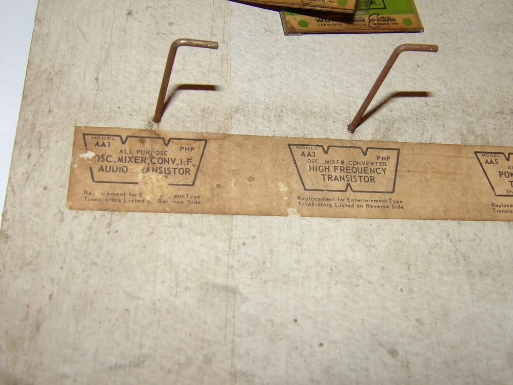 VINTAGE 1960s WORKMAN ELECTRONICS "MIRACLE FIVE TRANSISTORS" STORE DISPLAY 11x13