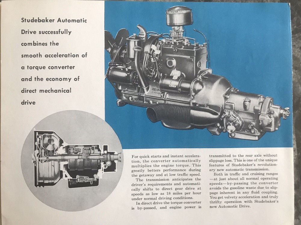 1950 Studebaker Automatic Drive Sales Brochure Original