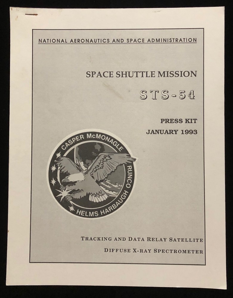 STS-54 NASA RELEASED SPACE SHUTTLE MISSION PRESS KIT