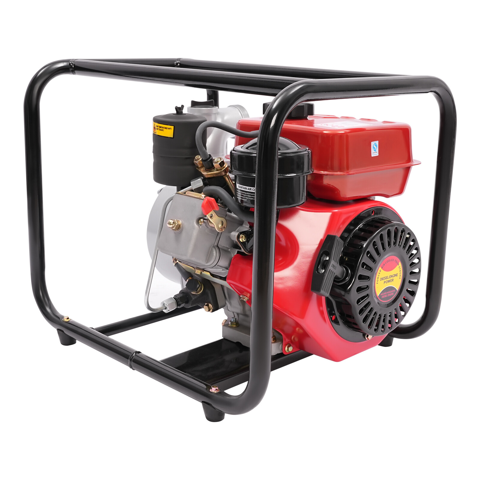 4L 2 inch Water Pump Water Transfer Pump 4-Strok Diesel Water Pump + Water Pipe