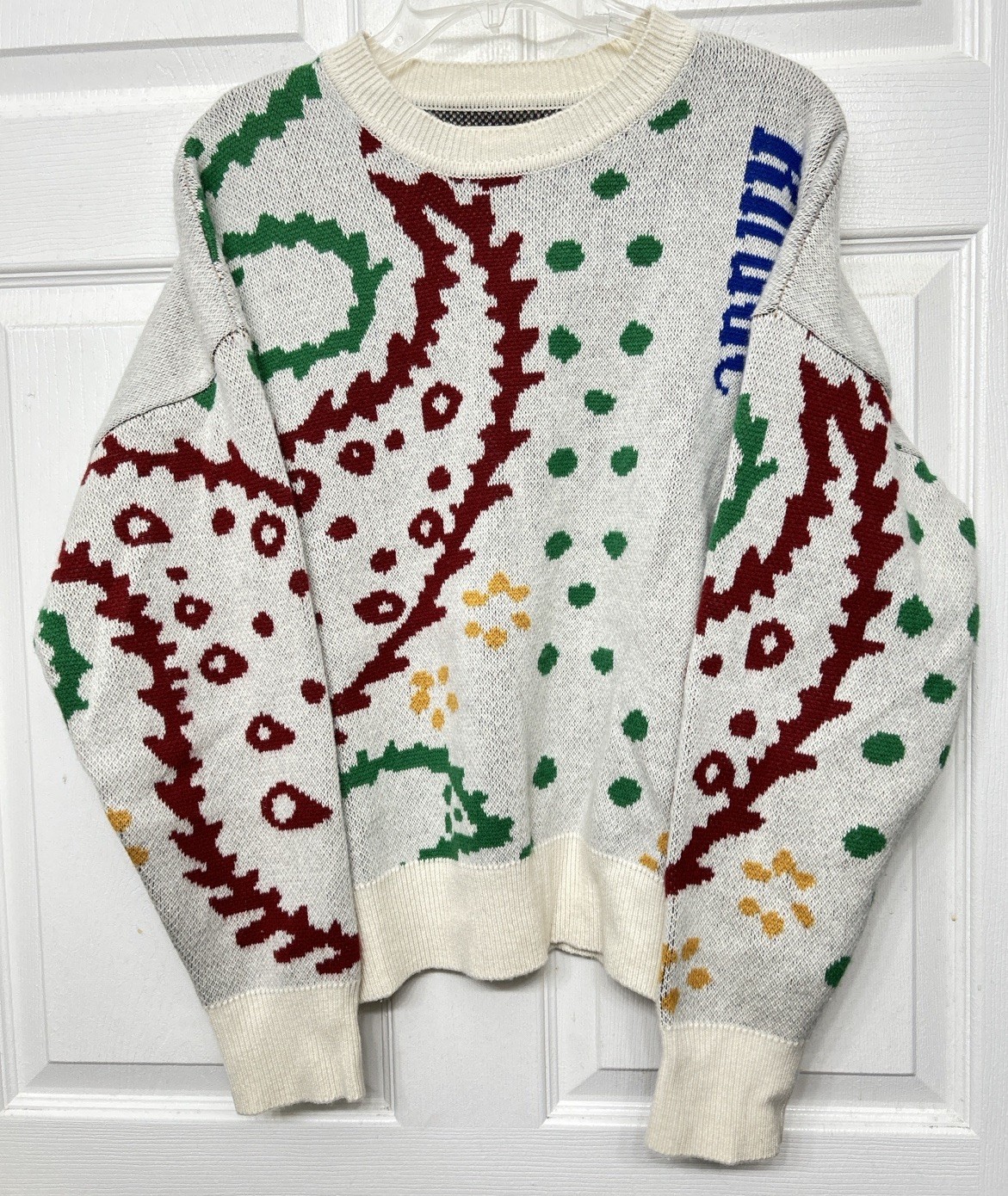 RHUDE Intarsia Knit Paisley Multi-Bandana WOOL~CASHMERE Sweater Mens See Measure