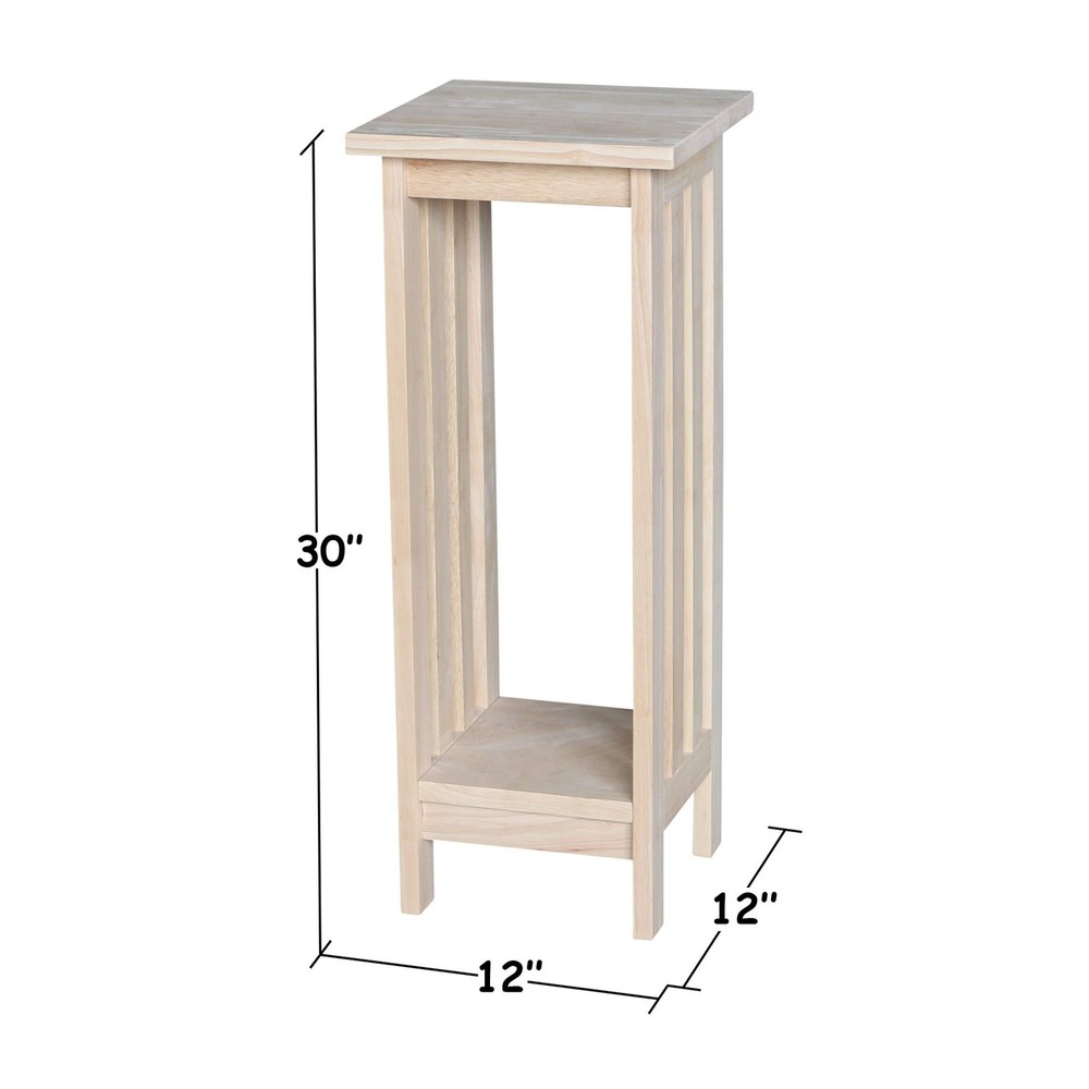 Solid Wood Mission Plant Stand 30"