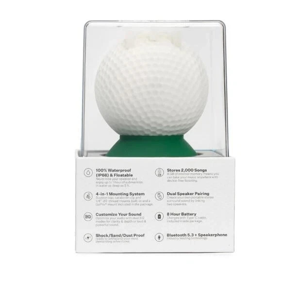 Speaqua The Barnacle Pro 2.0 Golf Model, 100% Functionally Bluetooth Speaker