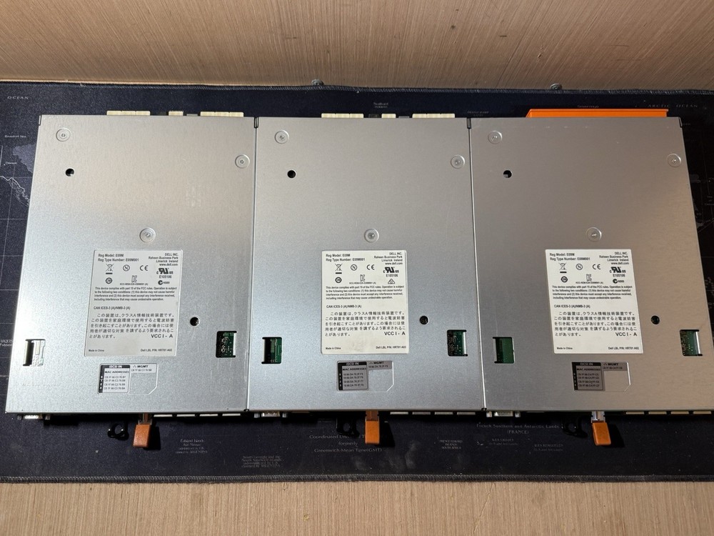 LOT OF (3) DELL EQUALLOGIC CONTROL MODULE TYPE 11 CONTROLLER MODULE E09M001 E09M