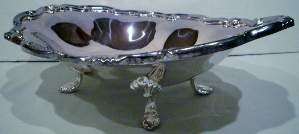 Vintage Silver Plated Oval Bowl