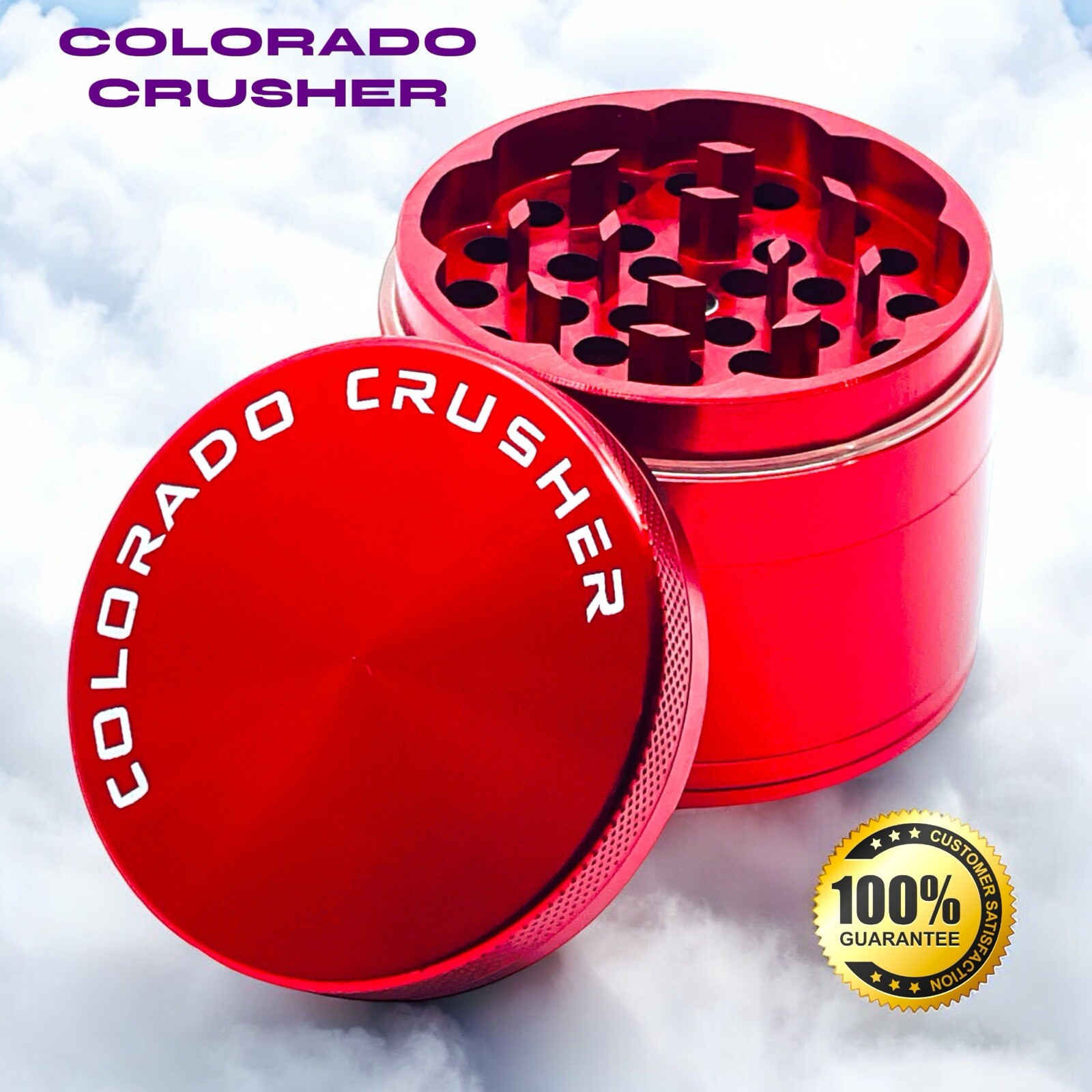 Colorado Crusher Spice Herb Tobacco Grinder 2.5 Inch 4 Piece Aluminum 56MM