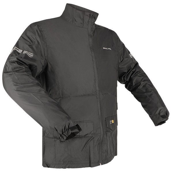 Richa Monsoon Waterproof Motorcycle Over Rain Jacket - Black