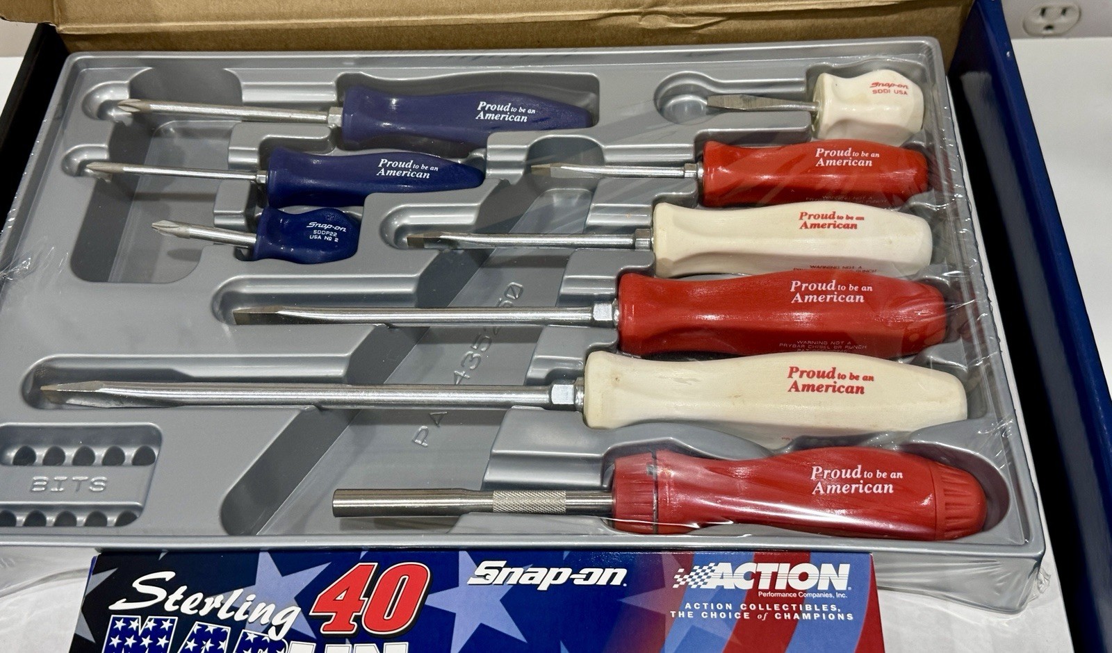 Snap-On - Proud To Be An American 9 Piece Screwdriver Set + Marlin Diecast New