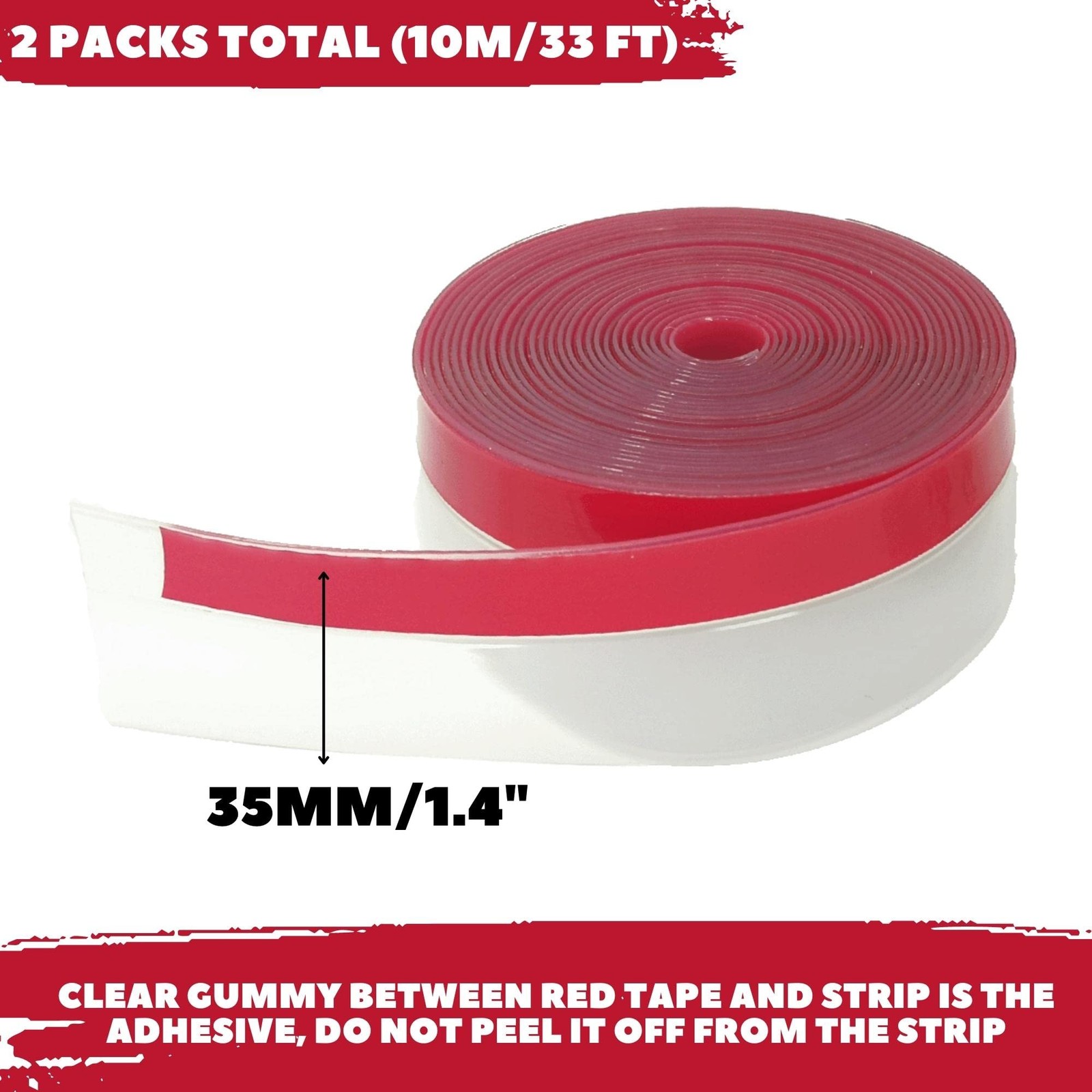 Clear Weather Stripping Tape, Door Draft Seal Silicone Strip. Enhanced with T...