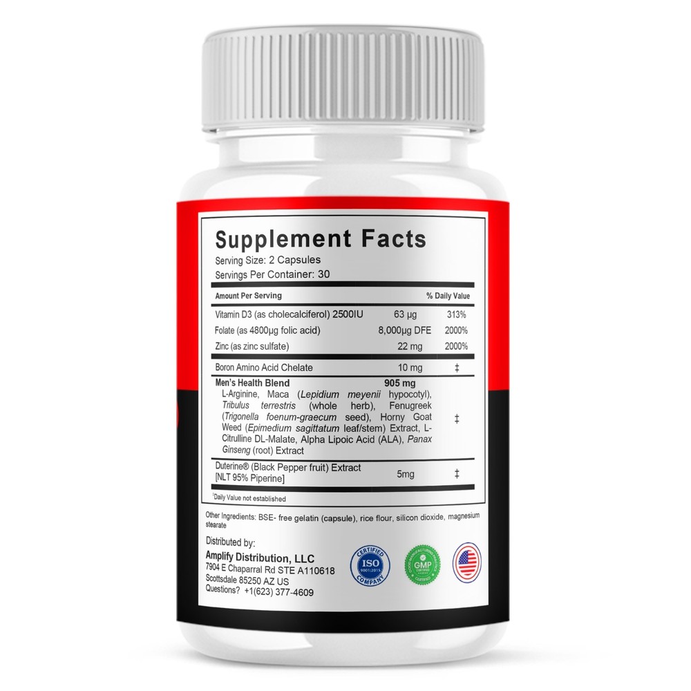 Testo Dark Capsules, Testo Dark Maximum Performance (60 Capsules)