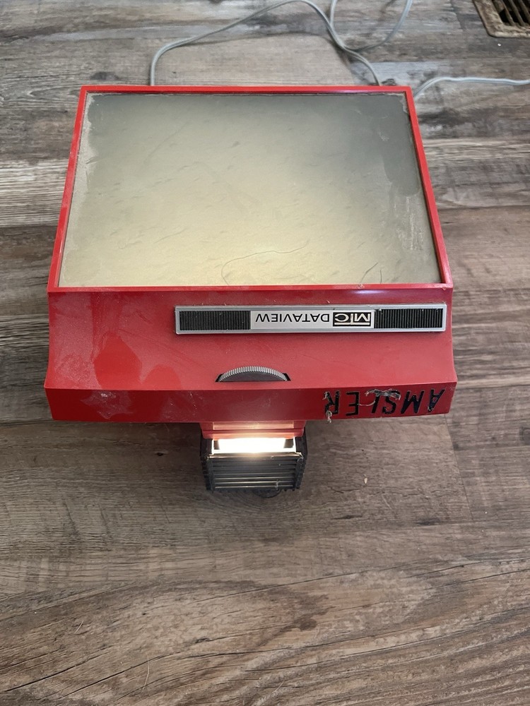 Vintage MIC Dataview Red Overhead Projector Working Tested