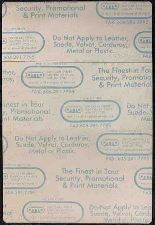 1988 Agony Column Backstage Pass - Guaranteed 100% Old & Original