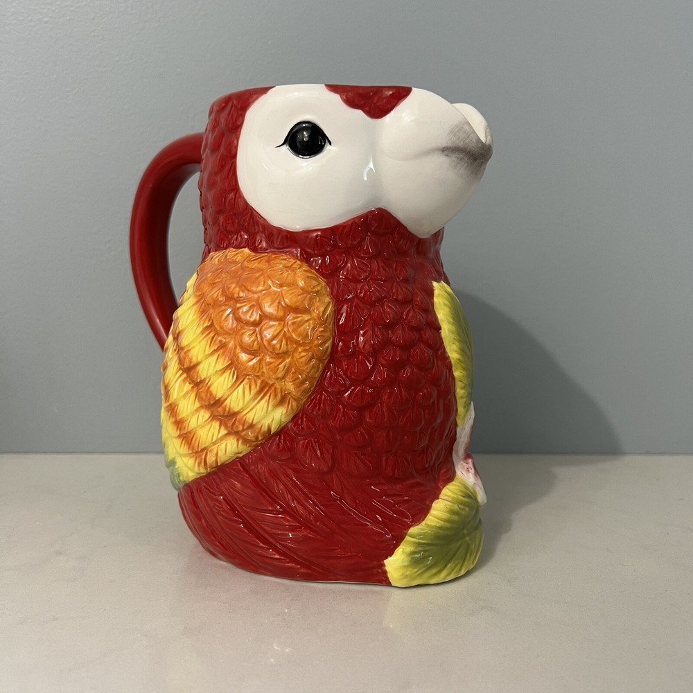 Macaw Parrot Ceramic Pitcher