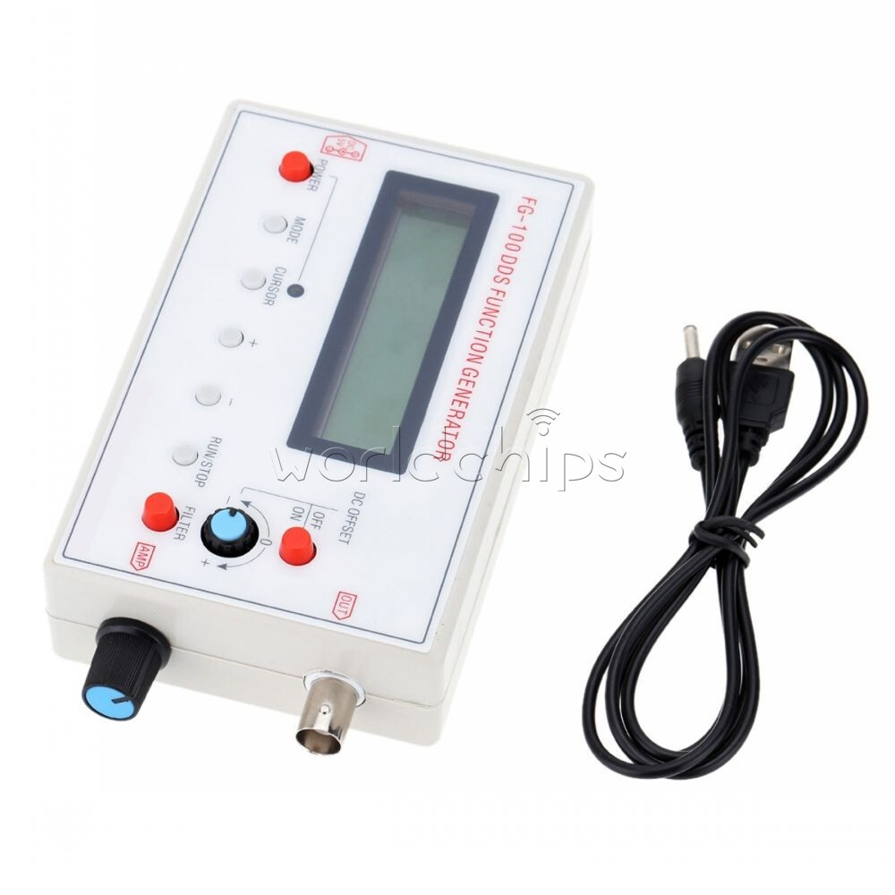 DDS Function Signal Generator Module 1HZ-500KHz Sine + Square Wave + Case FG-100