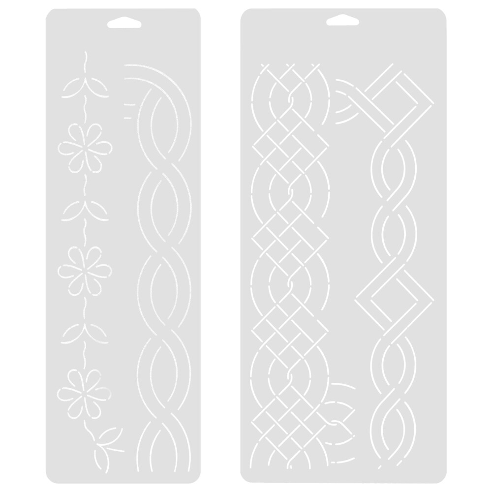 2Pcs Quilting Template Plastic Sewing Patchwork Quilt Template DIY Craft Supply