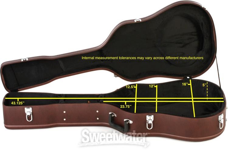 Washburn GCDNDLX Dreadnought Hardshell Case - Brown