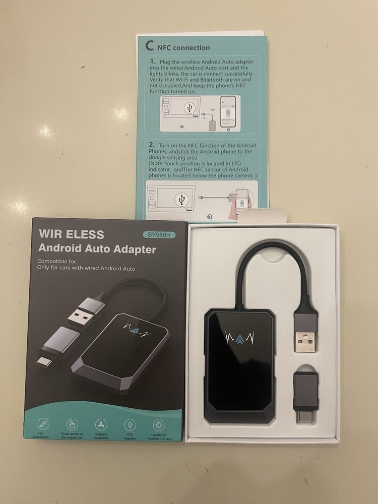 Android Auto Wireless Adapter for Factory Wired Android Auto -Instant Connection