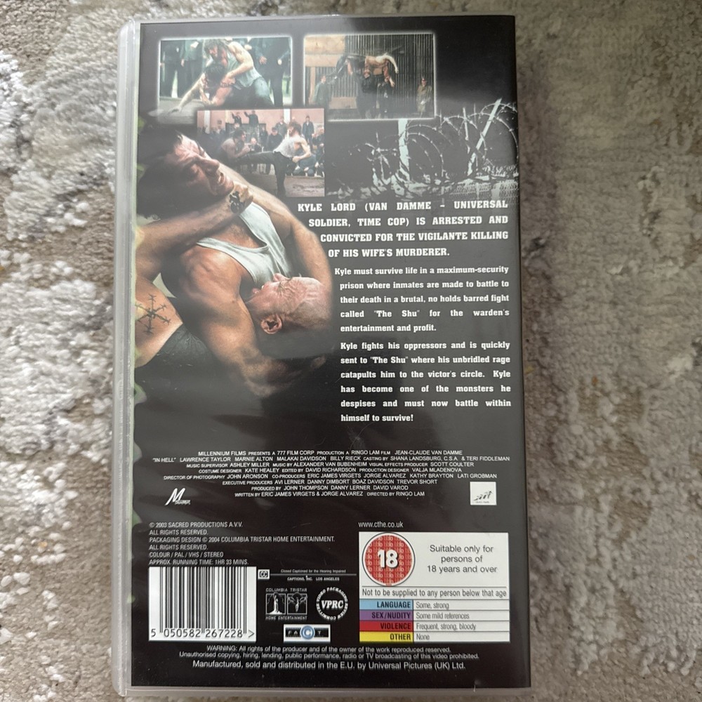 In Hell VHS Video Tape RARE 2004